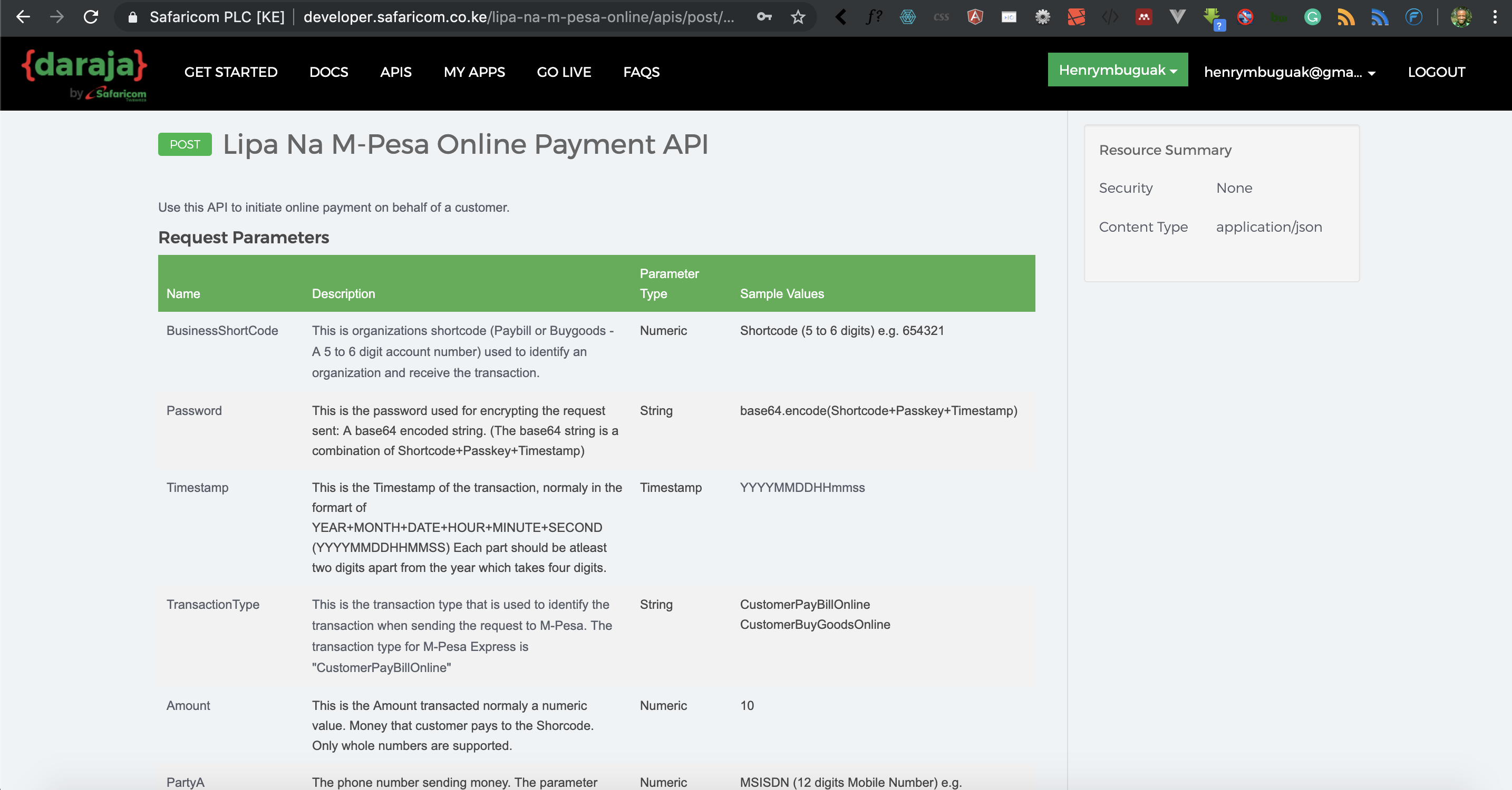 Mpesa api intergration